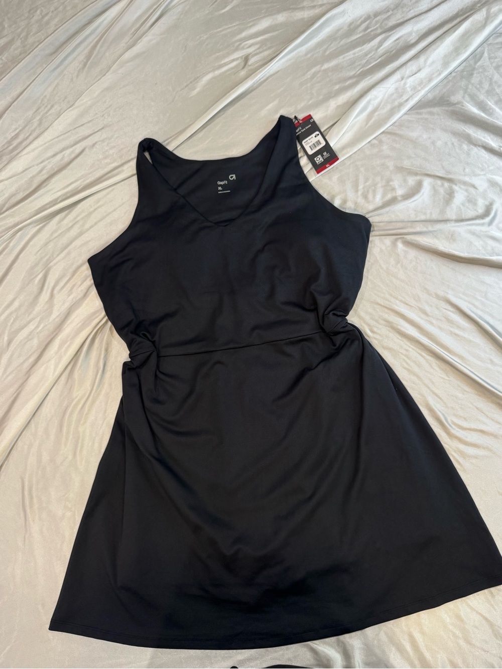 NWT GapFit Active Tank Dress Black Size XL Athletic